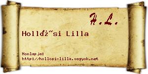 Hollósi Lilla névjegykártya